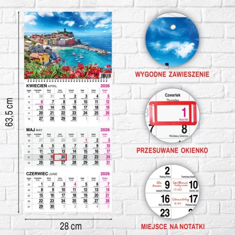 Press Kalendarz ścienny WIDOK 310mm x 790mm Press