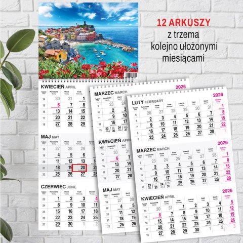 Press Kalendarz ścienny WIDOK 310mm x 790mm Press