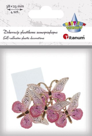 Titanum Dekoracja Craft-Fun Series Motyle plastikowe samoprzylepne Titanum (2324012-1)