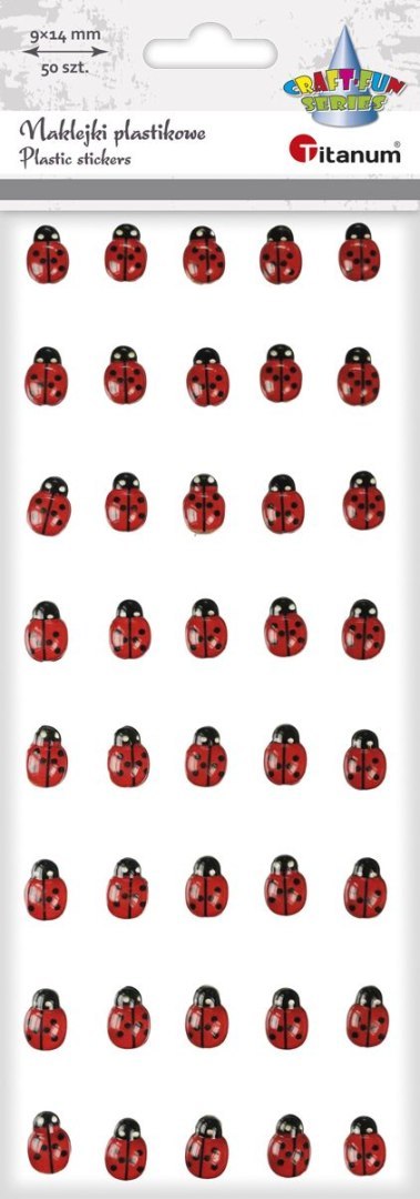 Titanum Kryształki Craft-Fun Series biedronki 50 szt czerwone Titanum (19TZ0308-2)