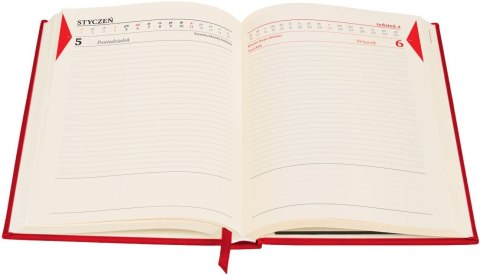 Antra Kalendarz książkowy (terminarz) 2026 COLOROFIX DNS A5 Antra (CZERWONY)