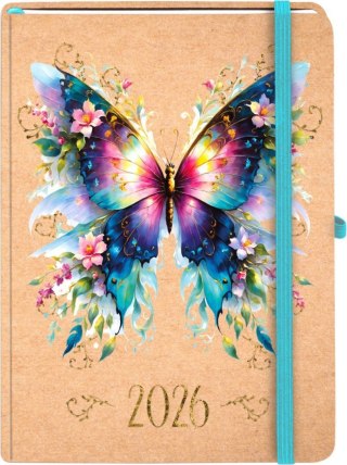 Antra Kalendarz książkowy (terminarz) 2026 KRAFT TNS A5 Antra (MOTYL)