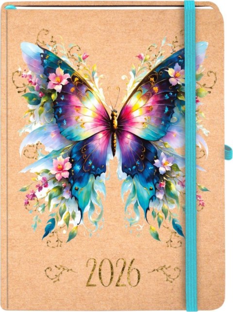 Antra Kalendarz książkowy (terminarz) 2026 KRAFT TNS A5 Antra (MOTYL)
