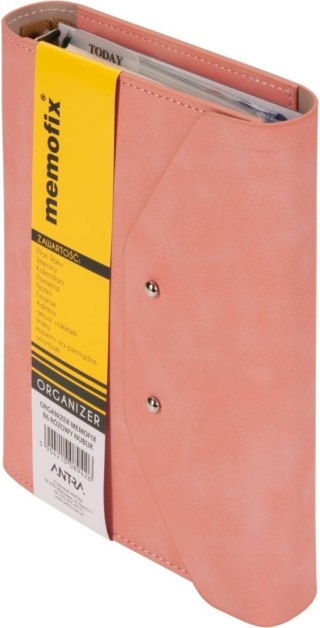 Antra Organizer NABUK MEMOFIX różowy [mm:] 145x100 Antra (B6)
