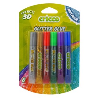 Cricco Klej w tubie 3D metalik 6 kol. 10g Cricco (CR951B6)