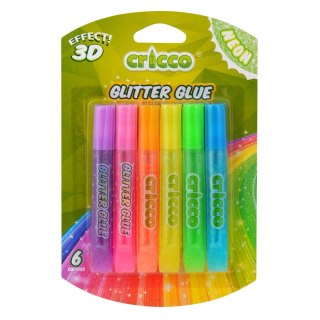 Cricco Klej w tubie 3D neon 6 kol. 10g Cricco (CR950B6)