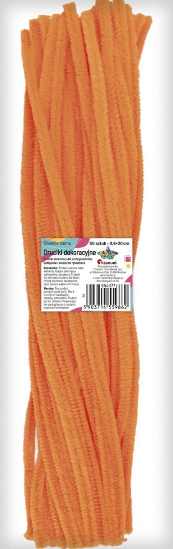 Titanum Drucik Craft-Fun Series kreatywny kolor: pomarańczowy 300mm 50 szt Titanum (T18)