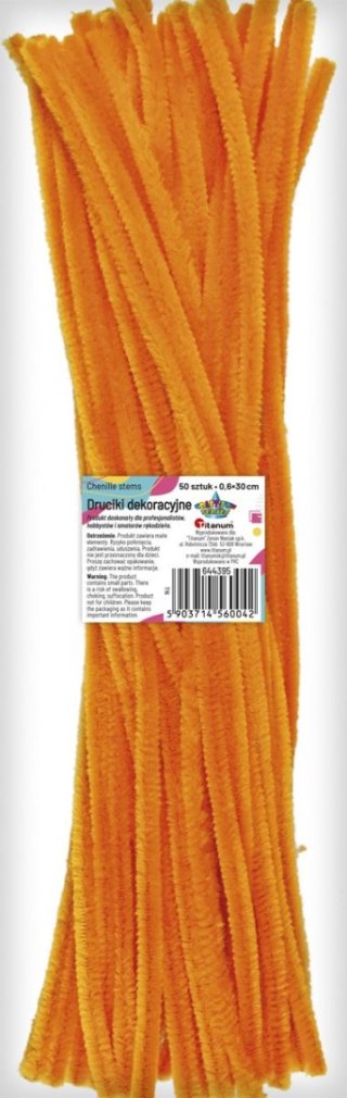 Titanum Drucik Craft-Fun Series kreatywny kolor: pomarańczowy jasny 300mm 50 szt Titanum (T16)