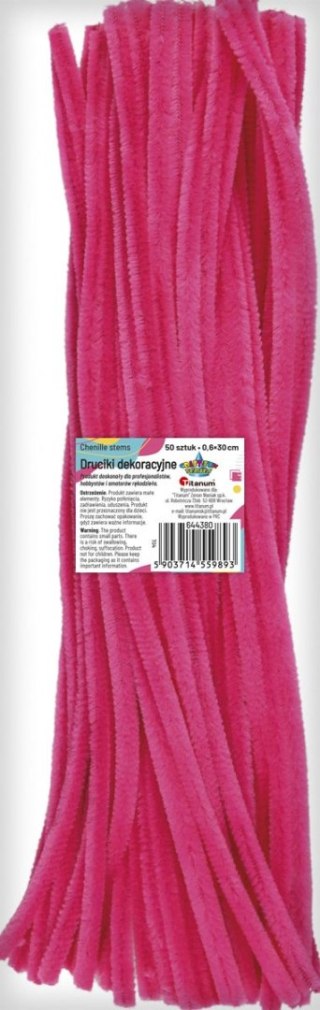 Titanum Drucik Craft-Fun Series kreatywny kolor: różowy 300mm 50 szt Titanum (T04)