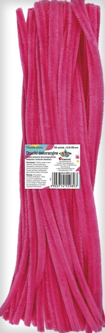 Titanum Drucik Craft-Fun Series kreatywny kolor: różowy 300mm 50 szt Titanum (T04)