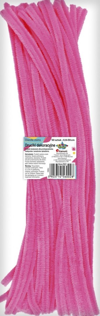 Titanum Drucik Craft-Fun Series kreatywny kolor: różowy mocny 300mm 50 szt Titanum (T3802)