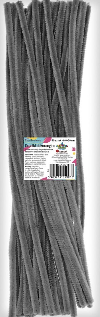 Titanum Drucik Craft-Fun Series kreatywny kolor: szary 300mm 50 szt Titanum (T42)