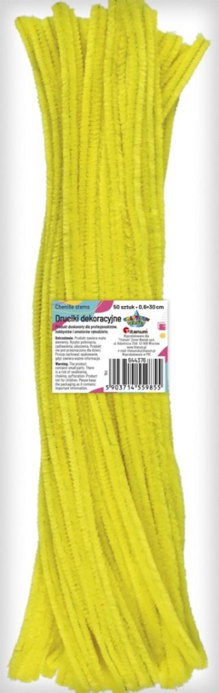 Titanum Drucik Craft-Fun Series kreatywny kolor: żółty 300mm 50 szt Titanum (T15)