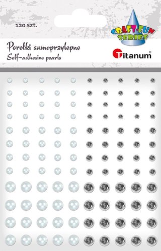 Titanum Kryształki Craft-Fun Series perełki mix Titanum (24CY0324 (white,silver ))