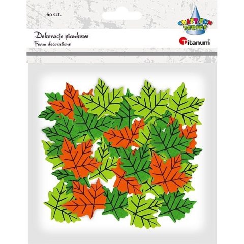Titanum Ozdoba piankowa Craft-Fun Series liście 60szt. Titanum (EB680)