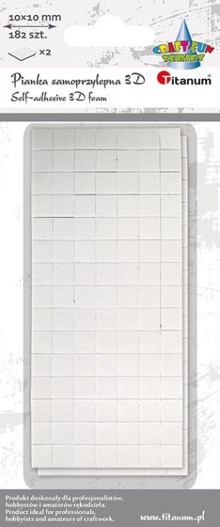 Titanum Plaster samoprzylepny Craft-Fun Series pianka 3D [mm:] 10x10 Titanum (EB886)