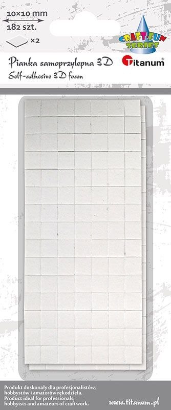 Titanum Plaster samoprzylepny Craft-Fun Series pianka 3D [mm:] 10x10 Titanum (EB886)