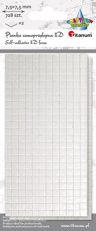 Titanum Plaster samoprzylepny Craft-Fun Series pianka 3D [mm:] 75x75 Titanum (EB885)