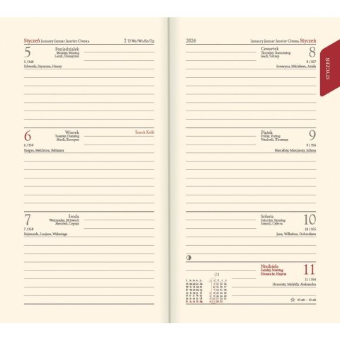 Lucrum Kalendarz książkowy (terminarz) złoty A6 Lucrum (TR złoty)