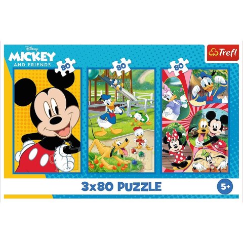 Trefl Puzzle Myszka Miki Ekipa Myszki Miki 3x80 el. Trefl (34887)