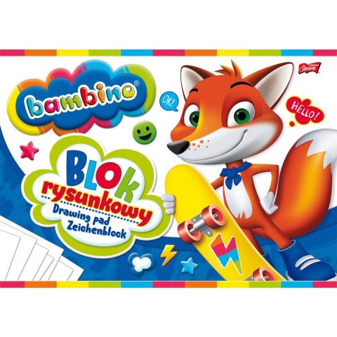 Unipap Blok rysunkowy Bambino A4 biały 80g 20k [mm:] 210x297 Unipap