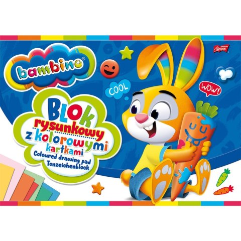 Unipap Blok rysunkowy Bambino A4 kolorowy 80g 16k [mm:] 210x297 Unipap
