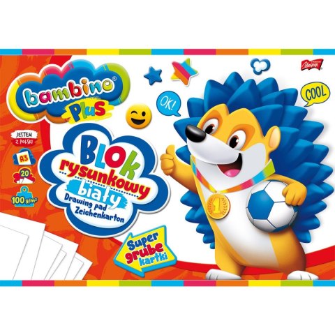 Unipap Blok rysunkowy Bambino Plus A3 biały 100g 20k [mm:] 297x420 Unipap