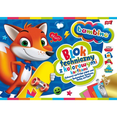 Unipap Blok techniczny Bambino kolor A3 160g 10k [mm:] 297x420 Unipap