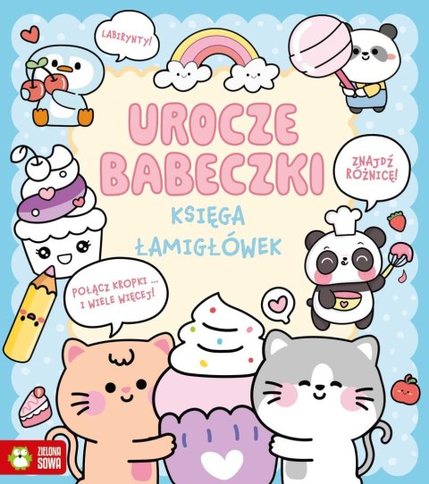 Aksjomat Książka dla dzieci Kawaii. Księga łamigłówek. Urocze babeczki Aksjomat