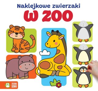 Aksjomat Książka dla dzieci Naklejkowe zwierzaki. W zoo Aksjomat