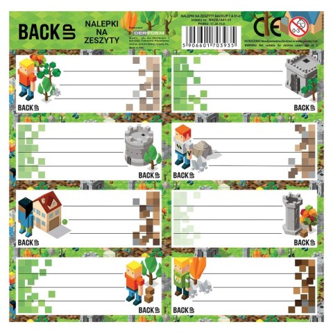 Derform Naklejka na zeszyt Backup 7 Derform (NNZB7A61)