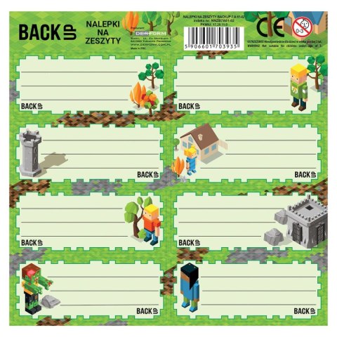 Derform Naklejka na zeszyt Backup 7 Derform (NNZB7A61)