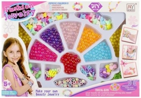 Mega Creative Koraliki dla dziewczynki do nawlekania Mega Creative (532515)