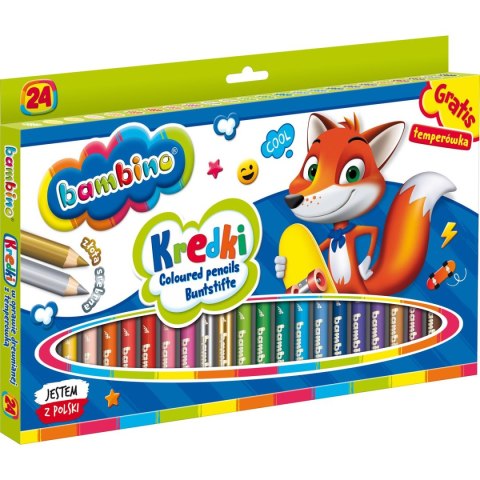 St.Majewski Kredki ołówkowe BAMBINO 24 kol. St.Majewski
