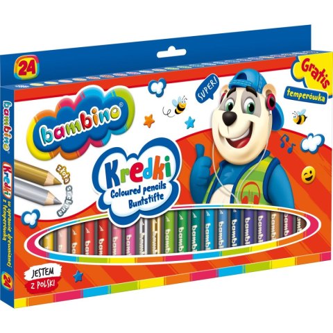 St.Majewski Kredki ołówkowe BAMBINO 24 kol. St.Majewski