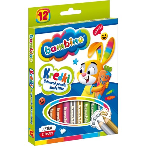 St.Majewski Kredki ołówkowe Bambino 12 kol. St.Majewski