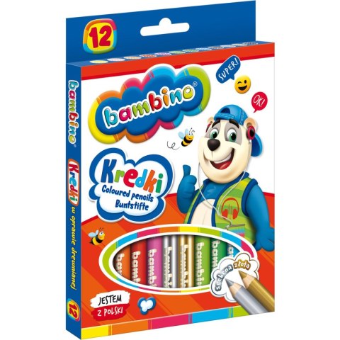 St.Majewski Kredki ołówkowe Bambino 12 kol. St.Majewski