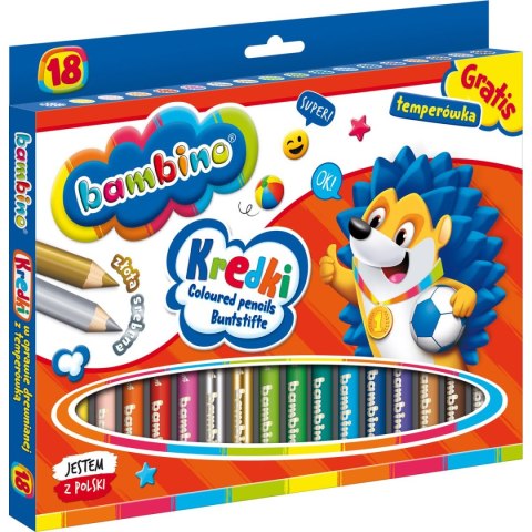 St.Majewski Kredki ołówkowe Bambino 18 kol. St.Majewski