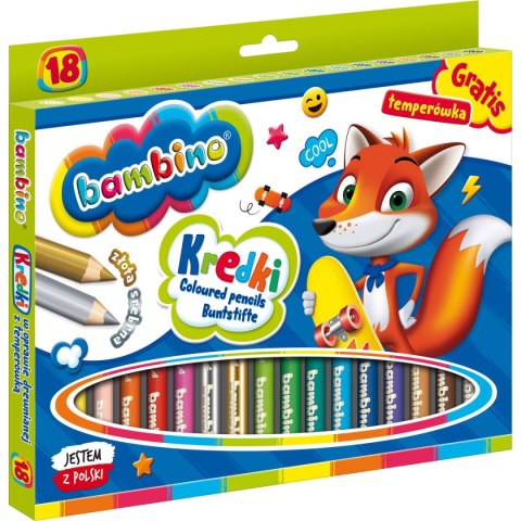 St.Majewski Kredki ołówkowe Bambino 18 kol. St.Majewski