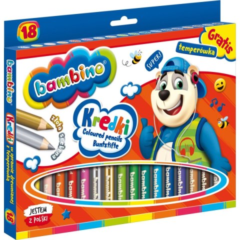 St.Majewski Kredki ołówkowe Bambino 18 kol. St.Majewski