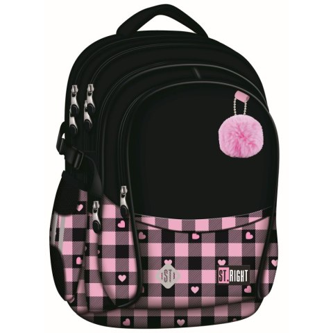 St.Right Plecak PINK CHECKERED 4-KOMORY St.Right (BP-01)