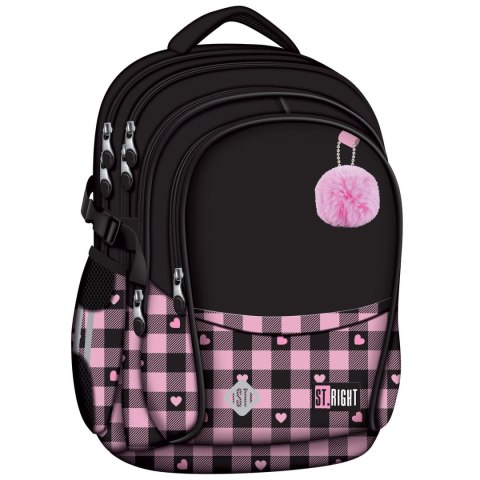 St.Right Plecak PINK CHECKERED 4-KOMORY St.Right (BP-01)