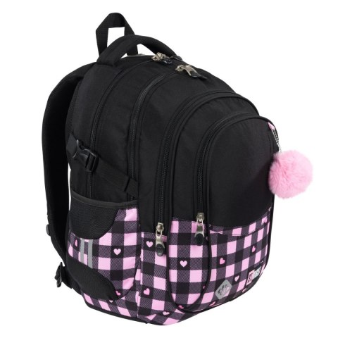 St.Right Plecak PINK CHECKERED 4-KOMORY St.Right (BP-01)