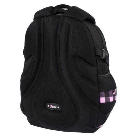 St.Right Plecak PINK CHECKERED 4-KOMORY St.Right (BP-01)