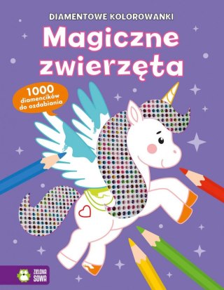 Aksjomat Książka dla dzieci Diamentowe kolorowanki. Magiczne zwierzęta Aksjomat