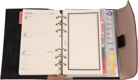 Antra Organizer NABUK MEMOFIX CZARNY [mm:] 145x100 Antra (B6)