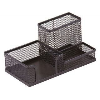 Q-Connect Przybornik na biurko czarny metal Q-Connect (KF16572)