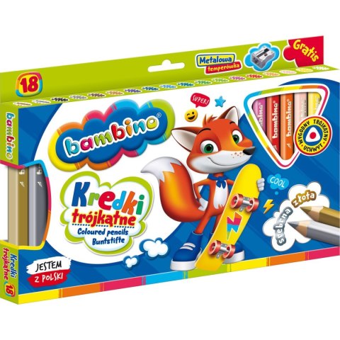 St.Majewski Kredki glinkowe BAMBINO 18 kol. St.Majewski (5903235003233)