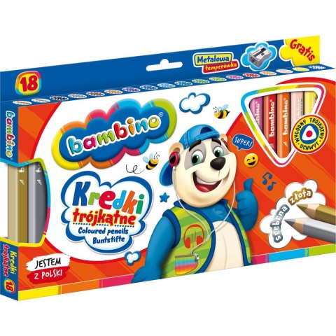 St.Majewski Kredki glinkowe BAMBINO 18 kol. St.Majewski (5903235003233)