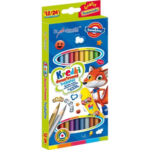 St.Majewski Kredki ołówkowe Bambino dwustronne 24 kol. St.Majewski (5903235004940)